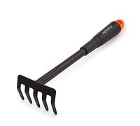 Mivos Rastrellino a 5 Denti per la Cura del Giardino / Un Piccolo Rastrello in Acciaio / Rastello a Mano del Giardinaggio per Fiori / Larghezza: 9 cm