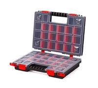 MIVOS Scatola di assortimento su entrambi i lati, 344 x 249 x 100 mm, 2 lati, per accessori e piccole parti, scatola con viti con 40 scomparti regolabili, scatola per assortimento