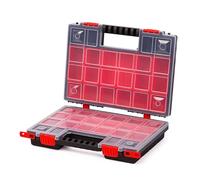 MIVOS Scatola per assortimento doppia, 344 x 249 x 100 mm, 22 inserti rimovibili, scatola per accessori e piccole parti, Made in EU