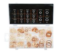 MIVOS Set Anelli di Tenuta - 220 Pezzi in Rame - O-Ring e Rondelle per Sistemi Idraulici