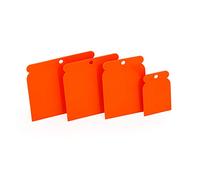 Mivos Set di 4 Spatole Giapponesi in Plastica per Carrozzeria - Flessibile e Resistente Agli Acidi - 50 70 95 115 mm - Made in EU