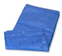 MIVOS Telone di Copertura Universale 2 x 3 m - Blu - Impermeabile in Tessuto 60 g/m² - per Mobili da Giardino Legno - Antimuffa - con Occhielli in Alluminio
