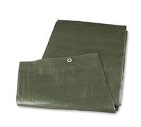 MIVOS Telone Protettivo Occhiellati 3x3 m - Verde - 90g - Telo Impermeabile Universale per Giardino - Telone Multiuso per Mobili Legno Barche - Teloni Antistrappo per Coperture - Telo Piscina