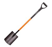 Mivos Vanga Ergonomica da Giardino in Acciaio al Carbonio - Lunghezza 124 cm - Vanga a Bordi da Scavo per Costruzione e Giardinaggio - Pala da Lavoro Quadrata - Prodotto in UE