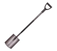 Mivos Vanga Professionale Rinforzato per Giardinaggio - 121 cm - Punta Rotonda - Pala da Scavo per Lavori di Costruzione Pesanti - Vanga da Giardino in Acciaio al Boro - Made in EU