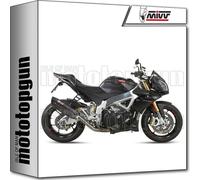 Terminale Scarico MIVV Suono Nero Acciaio inox per Aprilia Tuono V4 2010 > 2016