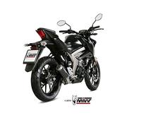 MIVV Impianto completo 1x1 Standard MK3 Carbon compatibile con Suzuki GSX-R 125 125 ccm a partire dall'anno di costruzione 17