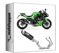 mivv scarico completo omologato catalizzato gppro inox nero compatibile con kawasaki ninja 650 2024 mototopgun