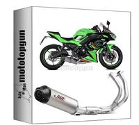 mivv scarico completo omologato catalizzato oval titanio compatibile con kawasaki ninja 650 2024 mototopgun