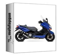 mivv scarico completo omologato nocat gp inox nero compatibile con yamaha t-max tmax 500 2001 2002 2003 2004 2005 2006 2007 mototopgun