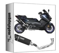 mivv scarico completo omologato nocat sr-1 inox nero compatibile con yamaha t-max 560 2022 2023 2024 mototopgun