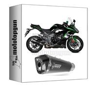 mivv scarico omologato cat-oem delta race nero coppa carbonio compatibile con kawasaki ninja 1000 sx 2023 2024 mototopgun