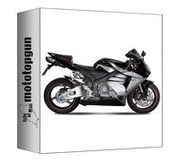 mivv scarico omologato cat-oem suono nero coppa carbonio sottocoda compatibile con honda cbr 600 rr 2005 2006 mototopgun