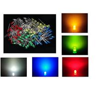 MIX 25 LED DIODI 3mm bianchi blu rossi verdi gialli luce diffusa elettronica circuiti test diodi diode lamp