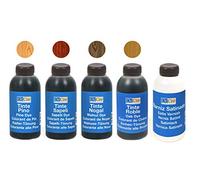 MIX 4 COLORI OCCRE (PINO,SAPELLI,NOCE,ROVERE) PIU VERNICE SATINATA CODICE 90501 FLACONI DA 100 ML
