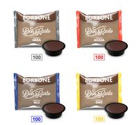 MIX 400 CAPSULE CAFFÈ BORBONE DON CARLO - 100 NERA,100 ROSSA,100 BLU,100 ORO