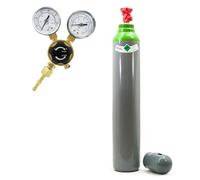 Mix Ar/CO2 Argon bombola di gas di protezione Argon con riduttore di pressione Argon - 10 l 200 bar riempito + riduttore di pressione Mini Ar/CO2 BestSchweissen.de per saldatura gas TIG MIG MAG