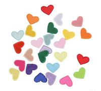 Mix di 20 toppe ricamate colorate a forma di cuore per trasformare il vostro guardaroba con disegni divertenti