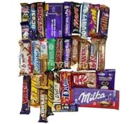 Mix di 37 diverse barrette di cioccolato cesto regalo "Cioccolato un perfetto equilibrio di indulgenza e comfort" per tutte le occasioni