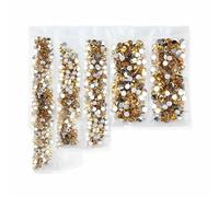 Mix di multi-misura 3-5mm 2000 pezzi/sacchetto di strass in resina colorati non hotfix Flatback Nail Rhinestones per vestiti 3D decorazion