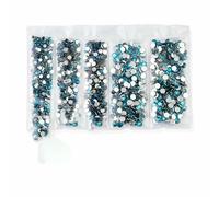 Mix di multi-misura 3-5mm 2000 pezzi/sacchetto di strass in resina colorati non hotfix Flatback Nail Rhinestones per vestiti 3D decorazion