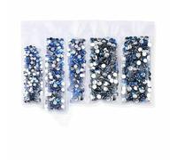 Mix di multi-misura 3-5mm 2000 pezzi/sacchetto di strass in resina colorati non hotfix Flatback Nail Rhinestones per vestiti 3D decorazion