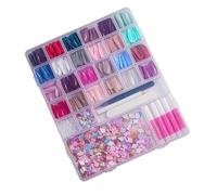 Mix di unghie a forma di fiore fascino, unghie finte, kit di suggerimenti per cartoni animati, accessori per manicure, decorazioni artistiche, unghie dei cartoni animati, magiche, unghie a forma di