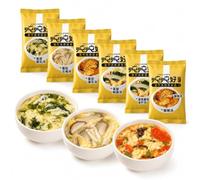 Mix Di Zuppe Istantanee A 6 Gusti (confezione Da 60) Zuppa Fiori E Uova Alghe Liofilizzate, Calda Veloce For La Colazione In Viaggio In Ufficio