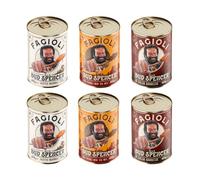 MIX Fagioli BUD SPENCER - 2 Barattoli Fagioli Pinto Ricetta originale + 2 Barattoli Fagioli Neri Tex-Mex + 2 Barattoli di Fagioli salsa Barbecue, Barattoli da 400gr - PRODOTTO ORIGINALE BUD POWER