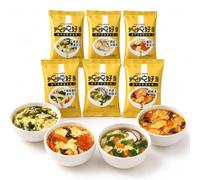 Mix For Zuppe Istantanee A 6 Gusti: Uova E Verdure Alle Alghe, 60 Pacchetti (8 G Ciascuno), Liofilizzati, Basta Aggiungere Acqua Calda, Portatile