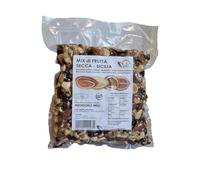 Mix Frutta Secca Sgusciata Siciliana - Mandorle Tostate, Mandorle Tostate Pelate, Nocciole, Noci e Uvetta - Fonte di Vitamine e Fibre Senza Glutine (1kg)