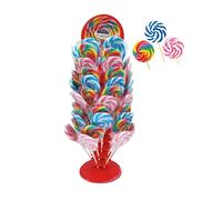 Mix Lolli Multicolor Espositore da 66 Lecca Lecca Arcobaleno, Azzurro e Rosa