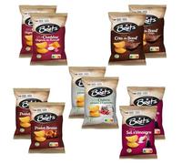 Mix Patatine BRET’S - 10 x 125 g: Cheddar e Cipolle di Roscoff, Pollo Grigliato, Formaggio di Capra e Peperoncino d’Espelette, Costata alla Griglia, Sale & Aceto - 5 gusti, 2 confezioni ciascuno