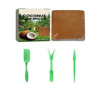 Mix Plant Brick - Attrezzo da giardinaggio da 3,94 pollici | Pacciame in fibra vegetale - Blocco compresso da 60 g con pala e perforatore per fiori. Questi aumentano la vitalità della tua fatt