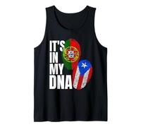 Mix Portoghese Puerto Rican Dna Flag Heritage Canotta