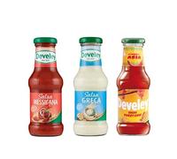 Mix Salse Develey Salsa Greca, Messicana & Agrodolce Bottiglia in Vetro da 250 ml (3 x 250 ml)
