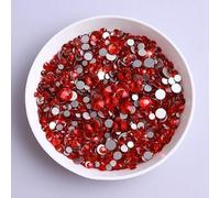Mix Size Black Diamond Flat Back Strass per Perline di Cristallo Autoadesive Pietre Preziose Sciolte Diamond Painting Jewelry-Light Siam, Mix, 1440Pcs
