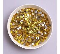 Mix Size Diamante Nero Parte Posteriore Piatta Strass Per Il Viso Perline Di Cristallo Autoadesive Pietre Preziose Sciolte Diamante Pittura Gioielli-Citrino, Mix, 1440 Pz