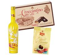 MIx STREGA ALBERTI n 4- Liquore STREGA limited edition 700ml + scatola croccantini al gusto caffè 300 gr + 200 gr di ovetti di cioccolato al latte
