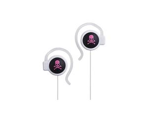 Mix-Style Auricolari cablati, con motivo teschio, colore bianco/nero/rosa
