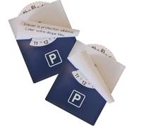 MIX WIT X 2 dischi di parcheggio adesivi per zona blu | disco orodatore | materiale anti UV | dimensioni 8,5 x 7 cm | marchio francese (2)