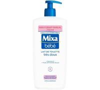 Mixa Baby - Latte da toilette molto delicato all'olio di mandorle e vitamina E, per il bagno quotidiano dei bambini e pelli delicate, pulisce e nutre la pelle, ipoallergenica, 750 ml