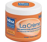 Mixa Intensive Peaux Secches - La Crema per pelli molto secche e opache - Multi usi viso, corpo, mani, piedi - nutre 48 ore e ravviva la luminosità - Penetrazione rapida - Ipoallergenico - Vaso 400