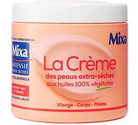 Mixa Intensive Pelle secca - La crema per la pelle extra secca - Multi usi viso, corpo, mani, piedi - nutre 48 ore e ripara - Penetrazione rapida - Ipoallergenico - Vaso 400 ml