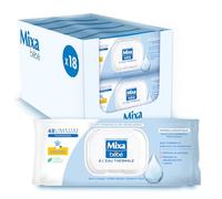 Mixa Salviette per neonati con acqua termica, confezione da 18 x 48 salviette