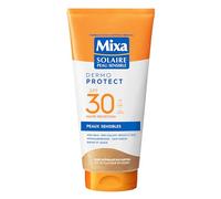 Mixa Solaire Skin Sensible - Latte solare ad alta protezione SPF30 UVA, UVA lunghi, UVB - Bambini adulti - Resistente all'acqua - Ipoallergenico, senza profumo - 175 ml