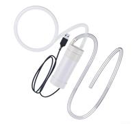 Mixabloem Pompa elettrica portatile per il trasferimento dell'acqua per uso domestico, pompa a sifone automatica USB leggera, per la manutenzione dell'acquario, per il drenaggio di liquidi (5 metri)