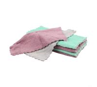 Mixabloem Strofinaccio in pile di corallo ispessito, 25 x 25 cm, doppio lato e doppio colore, panno per la pulizia della cucina, panno assorbente - Confezione da 5, 10, 15 o 20 (5 pezzi)