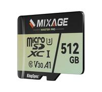MIXAGE 512GB MicroSDXC Card UHS-I U3/V30/A1/C10-175MB/s Read 110MB/s Write, 4K UHD Video Recording - 3D NAND Flash SD Memory Card for Smartphones, Gaming Consoles, Dash/Security & Sports Cameras