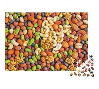 Mixed Nuts Variety Puzzle Per Adulti 1000 Pezzi Per Ragazzi 14+ Riduzione Dello Stress Decorazione Murale Qualità Premium Arredamento Casa Cartone Resistente 70x50cm/1000pcs